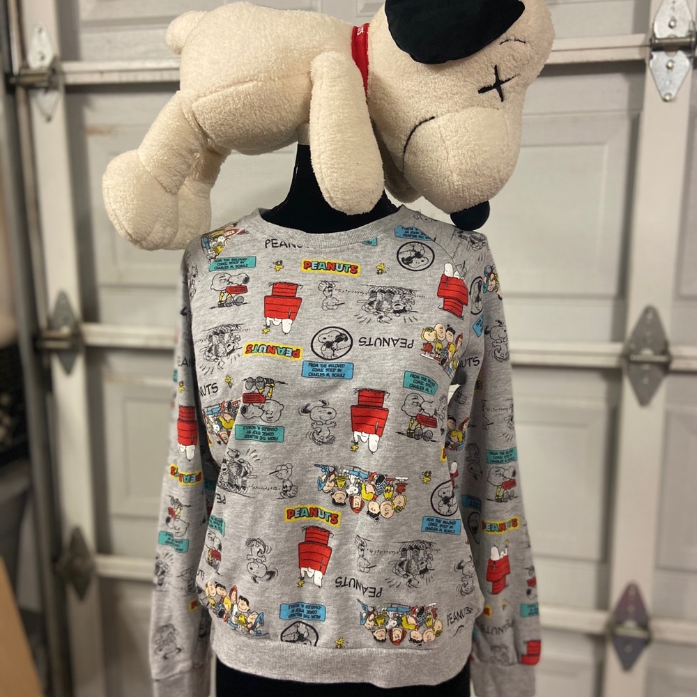 3/$25 Snoopy Peanuts grey sweater graphic tee
